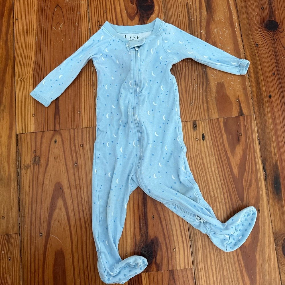 LAKE Pajamas - Baby Sleeper in Moon & Stars